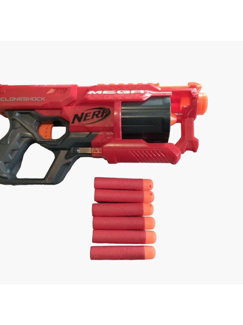 NERF N strike Elite Mega CycloneShock Blaster 6 darts